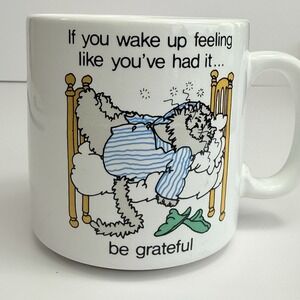 Russ Berrie ''If you wake up feeling like you've had it…'' Cat Coffee Mug 10 oz.
